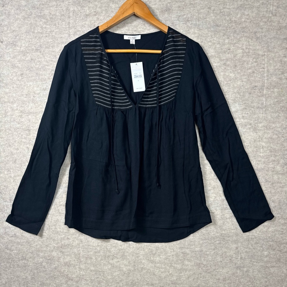 Ella moss anthropologie blouse Long Sleeve Women's Top boho Gypsy flowy
